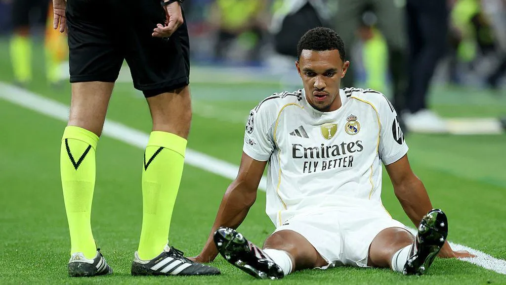 The English defender endures premature setback in the Spanish giants UCL fixture